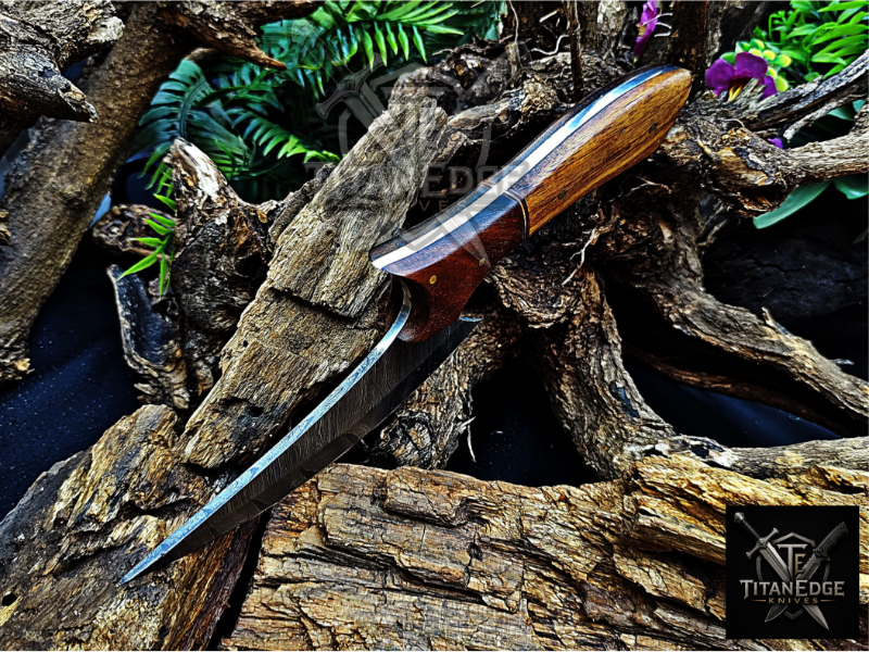 Personalized Handmade Damascus Steel Bowie Knife Hunting Knife: Forged Camping Knife, Gift for Groomsmen With Leather Sheath
