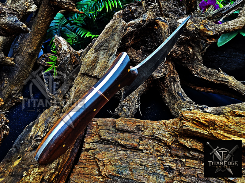 Personalized Handmade Damascus Steel Bowie Knife Hunting Knife: Forged Camping Knife, Gift for Groomsmen With Leather Sheath
