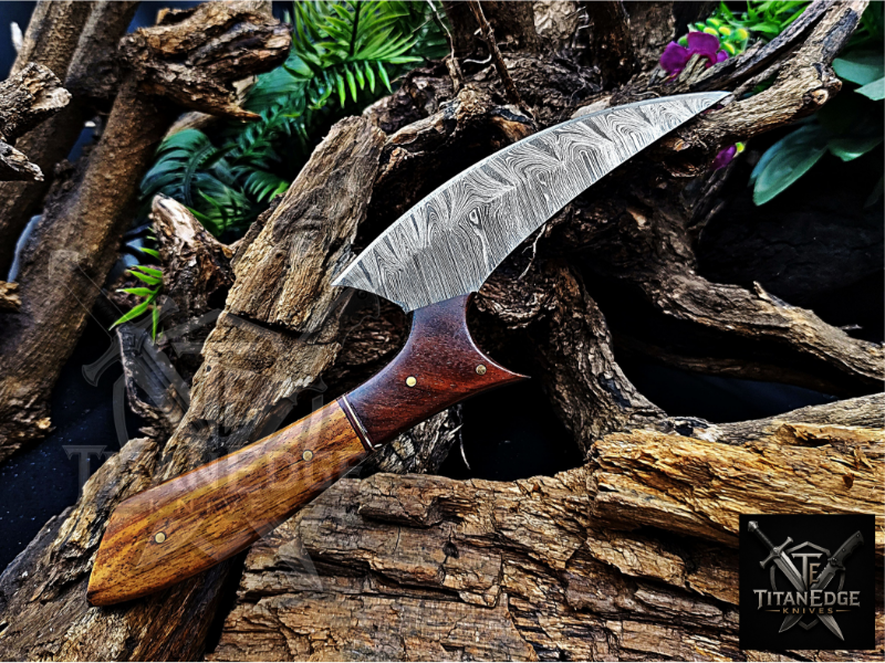 Personalized Handmade Damascus Steel Bowie Knife Hunting Knife: Forged Camping Knife, Gift for Groomsmen With Leather Sheath