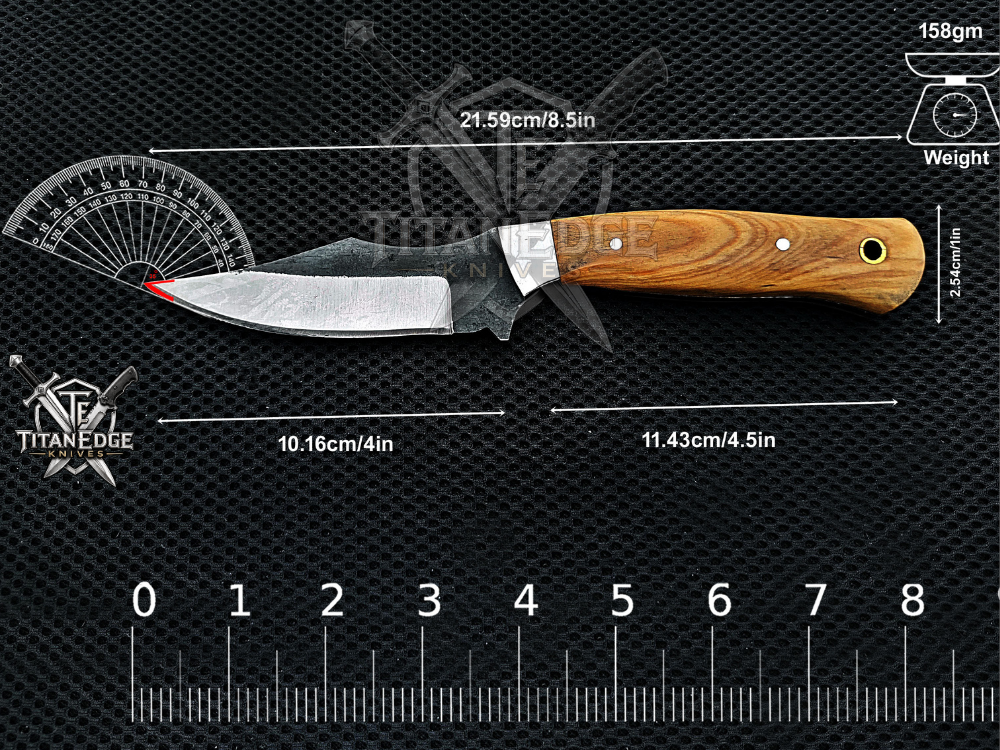 Personalized Handmade Damascus Steel Bowie Knife Hunting Knife: Forged Camping Knife, Gift for Groomsmen With Leather Sheath