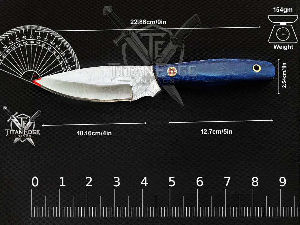 Personalized Handmade Damascus Steel Bowie Knife Hunting Knife: Forged Camping Knife, Gift for Groomsmen With Leather Sheath