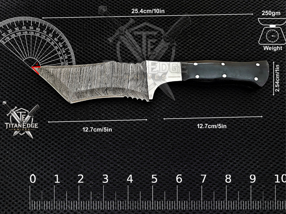Personalized Handmade Damascus Steel Bowie Knife Hunting Knife: Forged Camping Knife, Gift for Groomsmen With Leather Sheath