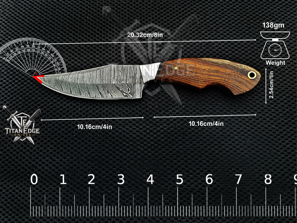 Personalized Handmade Damascus Steel Bowie Knife Hunting Knife: Forged Camping Knife, Gift for Groomsmen With Leather Sheath