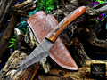 Personalized Handmade Damascus Steel Bowie Knife Hunting Knife: Forged Camping Knife, Gift for Groomsmen With Leather Sheath