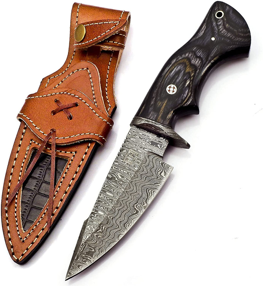 Personalized Damascus knife Gift Forged DAMASCUS Steel Hunting Knife With hard wood Handle, Gift for him, Outdoor Knife gift (Copy)