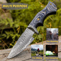 Personalized Damascus knife Gift Forged DAMASCUS Steel Hunting Knife With hard wood Handle, Gift for him, Outdoor Knife gift (Copy)