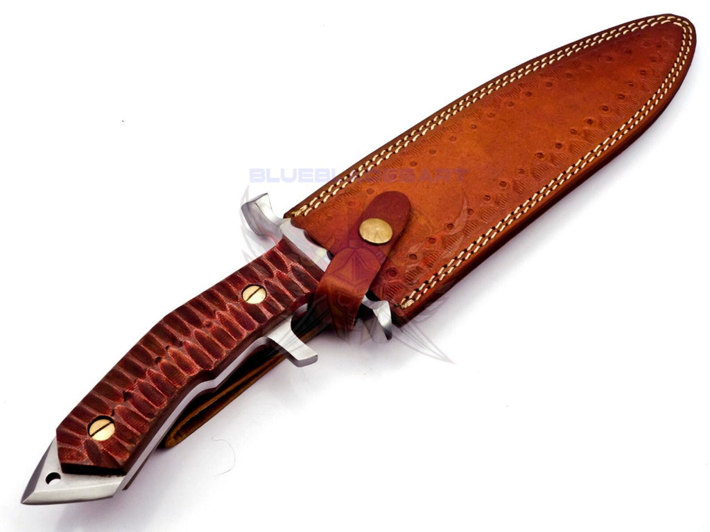 Personalized knife Gift Forged D2 Steel Hunting Knife With hard wood Handle, Gift for him, Outdoor Knife gift