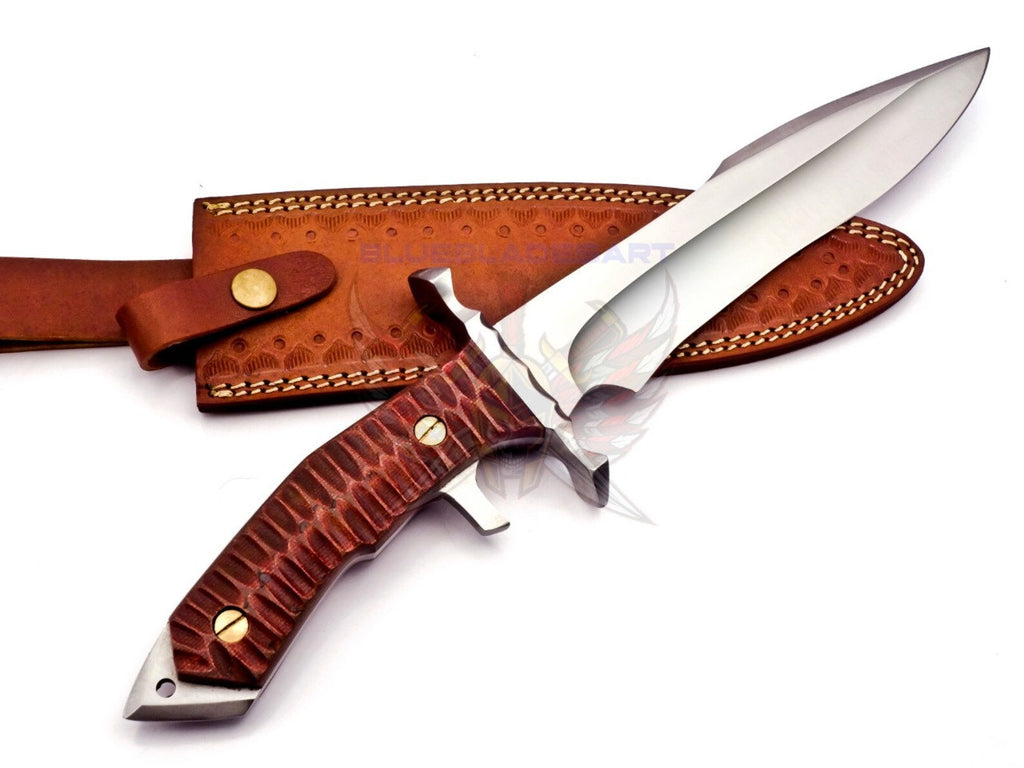 Personalized knife Gift Forged D2 Steel Hunting Knife With hard wood Handle, Gift for him, Outdoor Knife gift