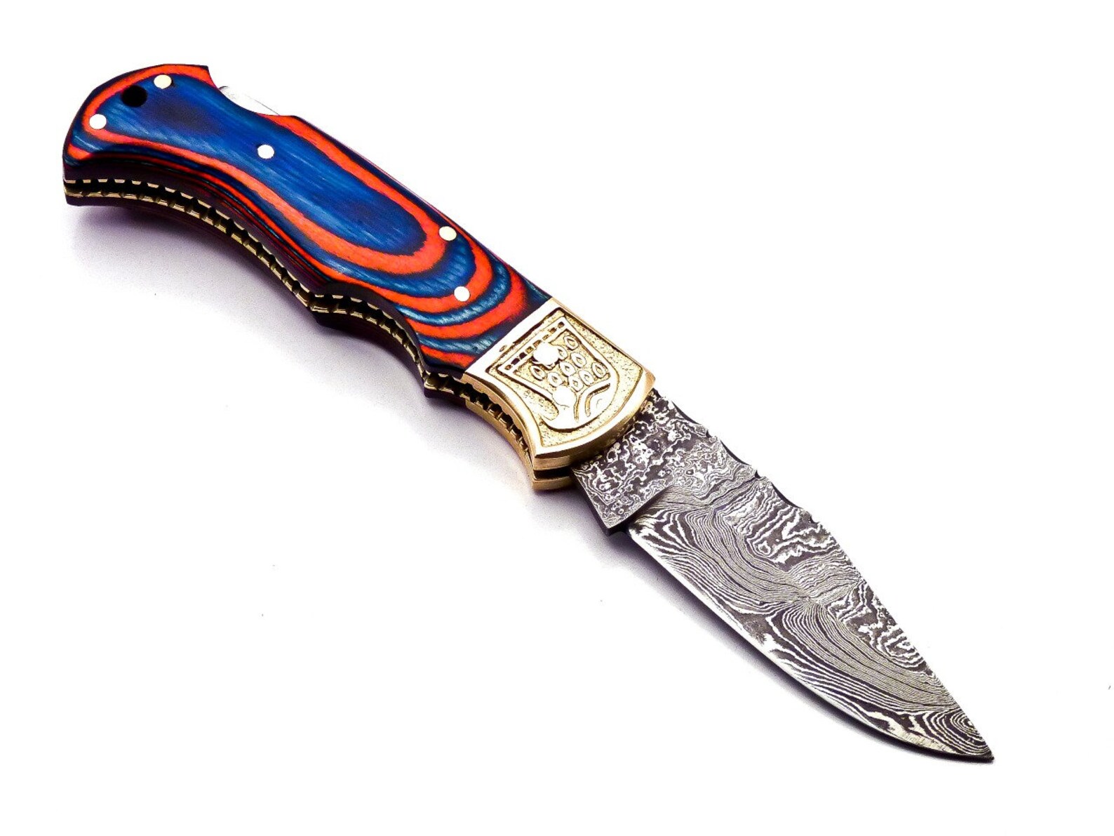 Handmade Damascus Pocket Knife Folding Knife For Men Gift For Father Camping Knife Pocket Knife For Women Gift For Fiancé Gift for Wife