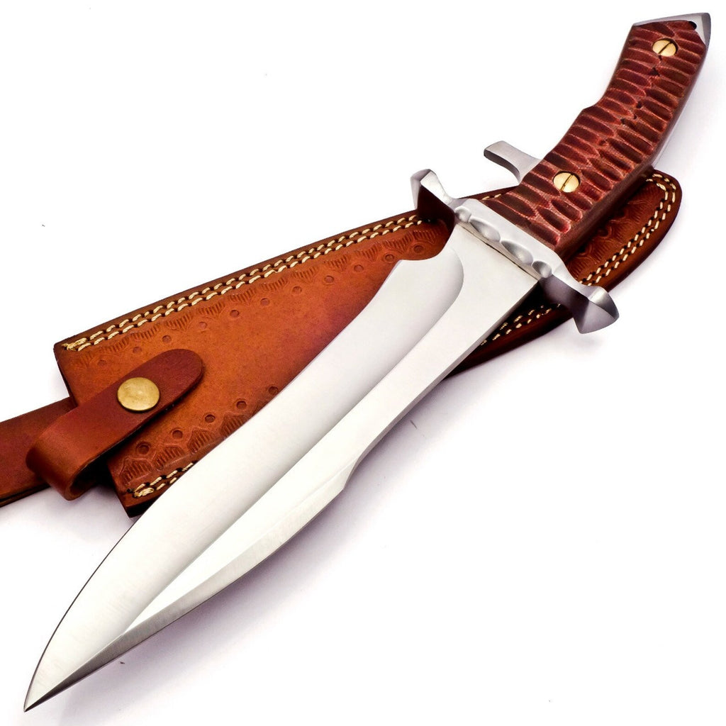 Personalized knife Gift Forged D2 Steel Hunting Knife With hard wood Handle, Gift for him, Outdoor Knife gift