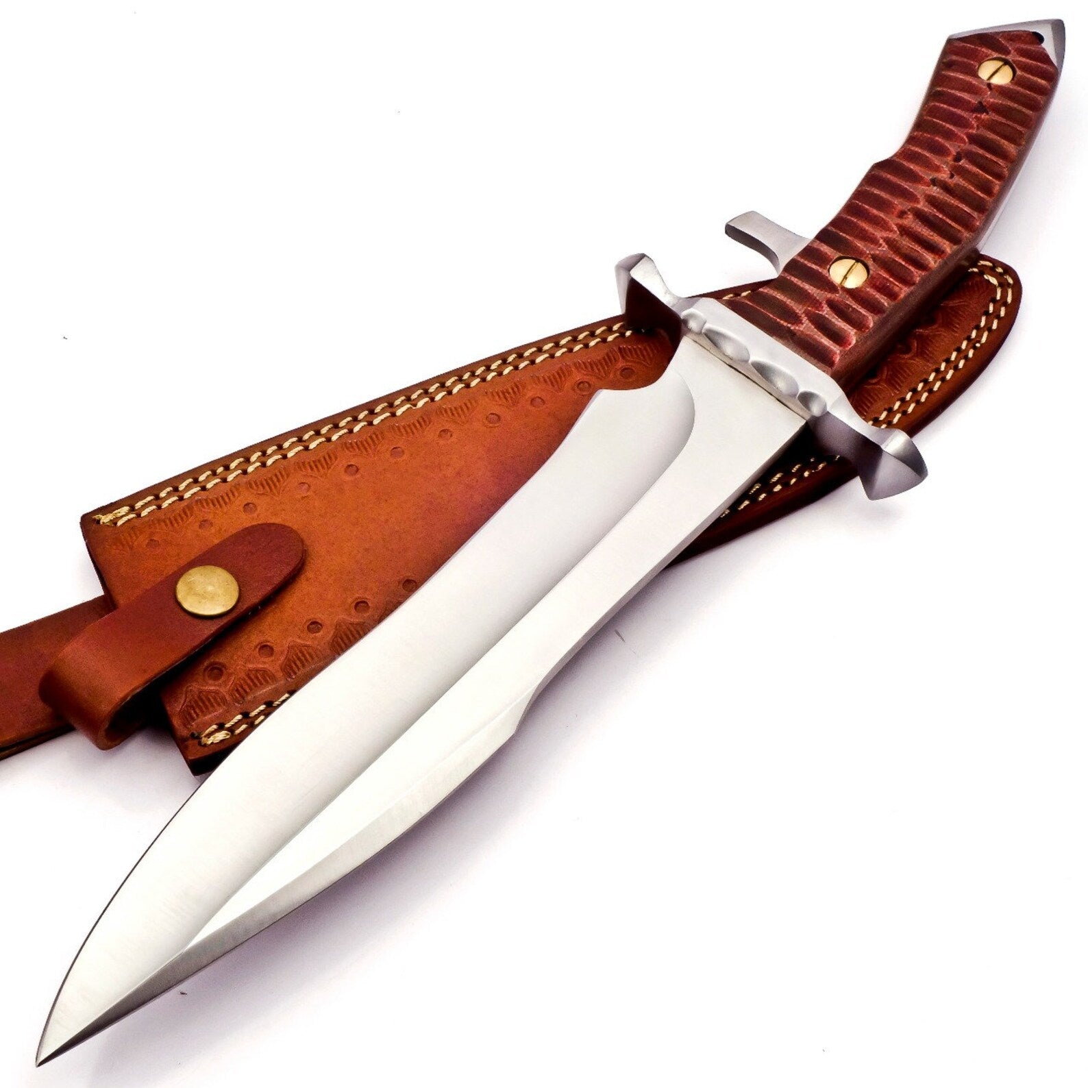 Personalized knife Gift Forged D2 Steel Hunting Knife With hard wood Handle, Gift for him, Outdoor Knife gift