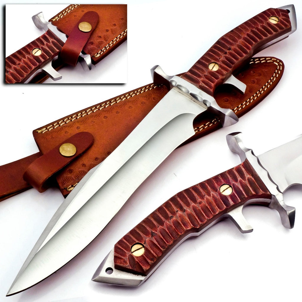 Personalized knife Gift Forged D2 Steel Hunting Knife With hard wood Handle, Gift for him, Outdoor Knife gift