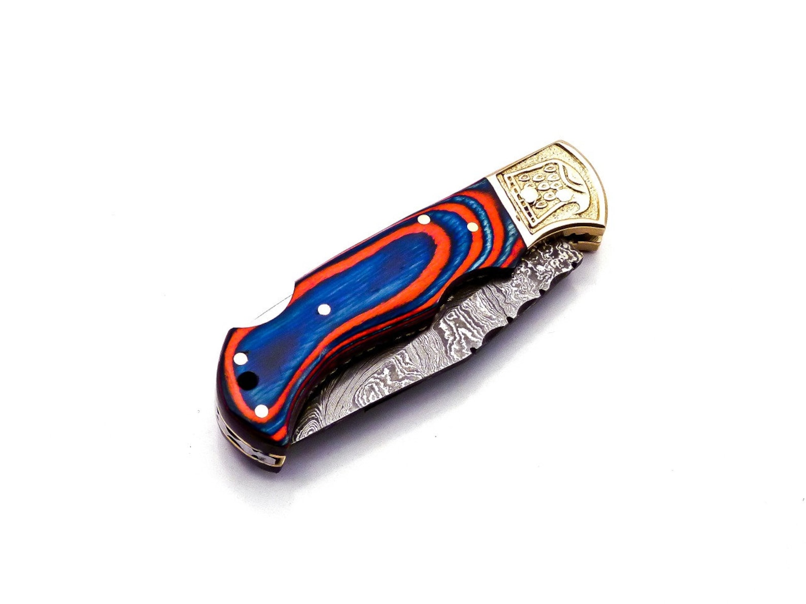 Handmade Damascus Pocket Knife Folding Knife For Men Gift For Father Camping Knife Pocket Knife For Women Gift For Fiancé Gift for Wife