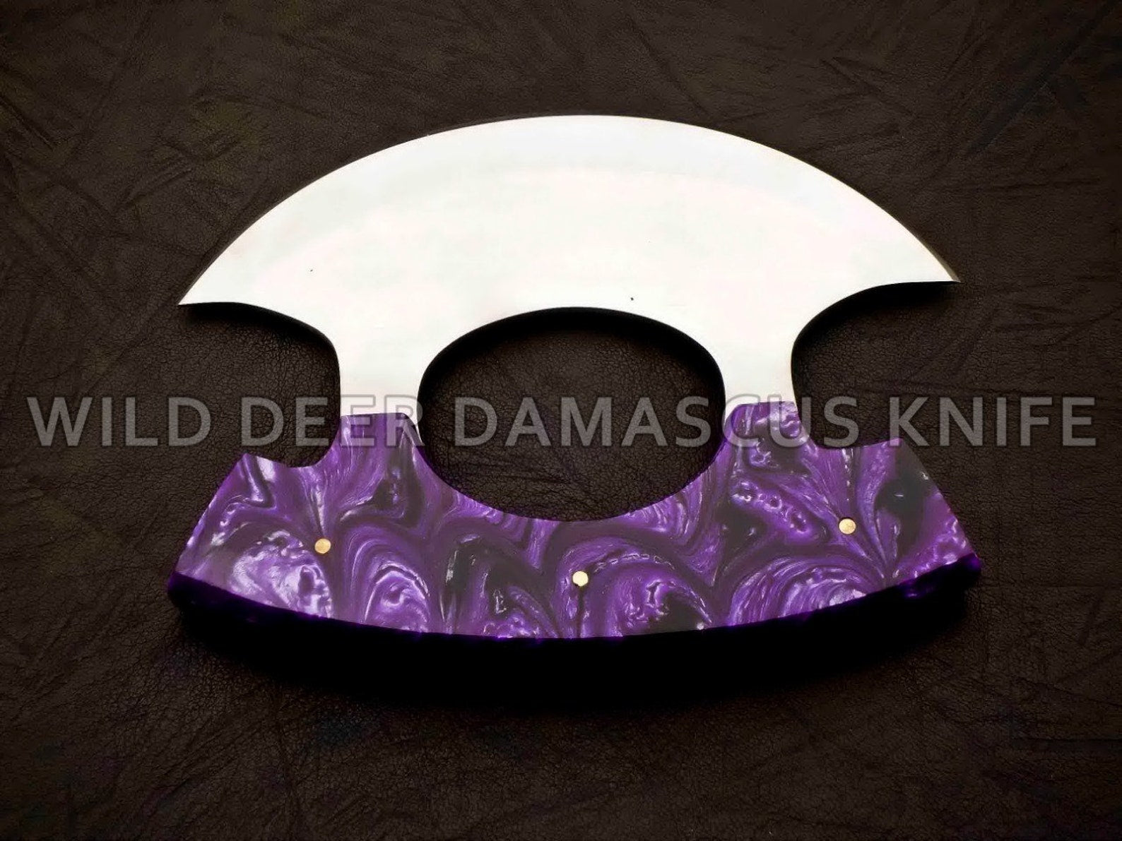 Personalized D2 Chef Kitchen Ulu Knife Chef Knife Heavy Duty D2 Handle Rose Wood with beautiful Leather Sheeth