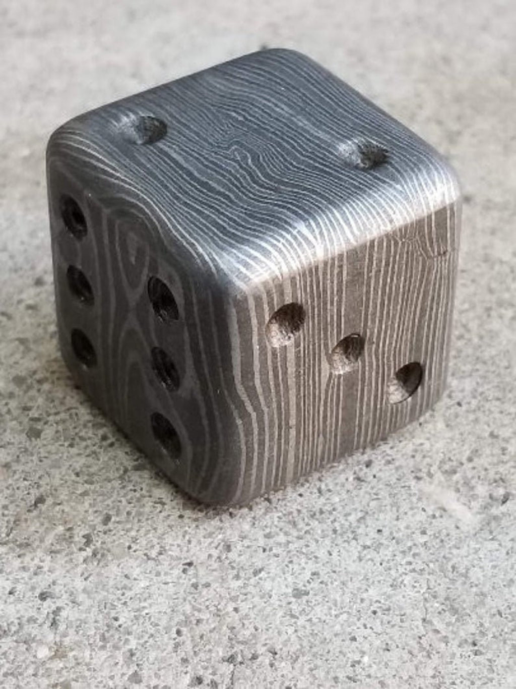 20MM Damascus Steel Dice, 28.85 Dollar per Die - Forged Steel / Damascus Steel / Six Sided Iron / Game Dice / Larp / Gamer Gift