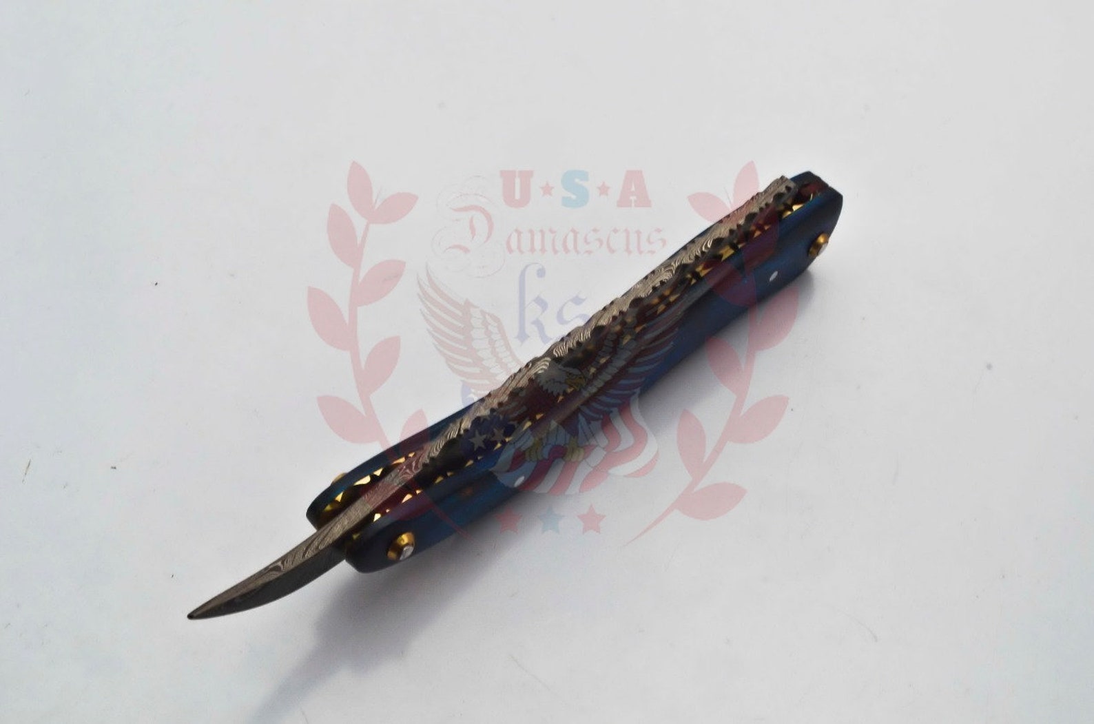 Personalized Damascus Folding Pocket Custom Blade Straight Razor very sharp with leather sheath