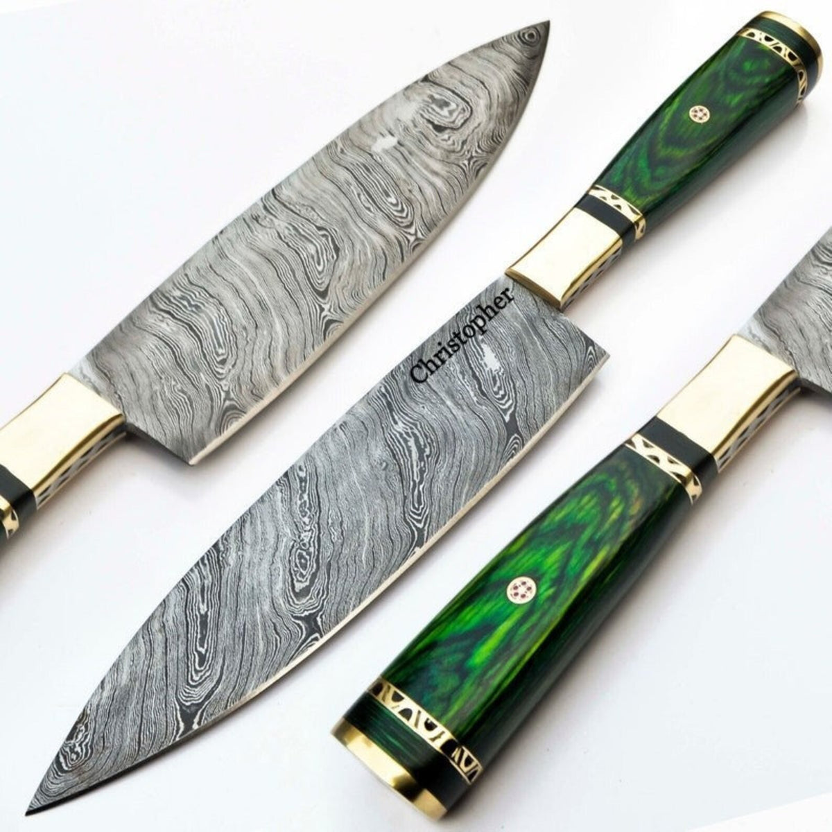 Personalized 13" Damascus Chef Knife Vintage Knife Forged Steel Knife Perfect Gift Handcrafted Kitchen Assortment Handle made with Koa Wood