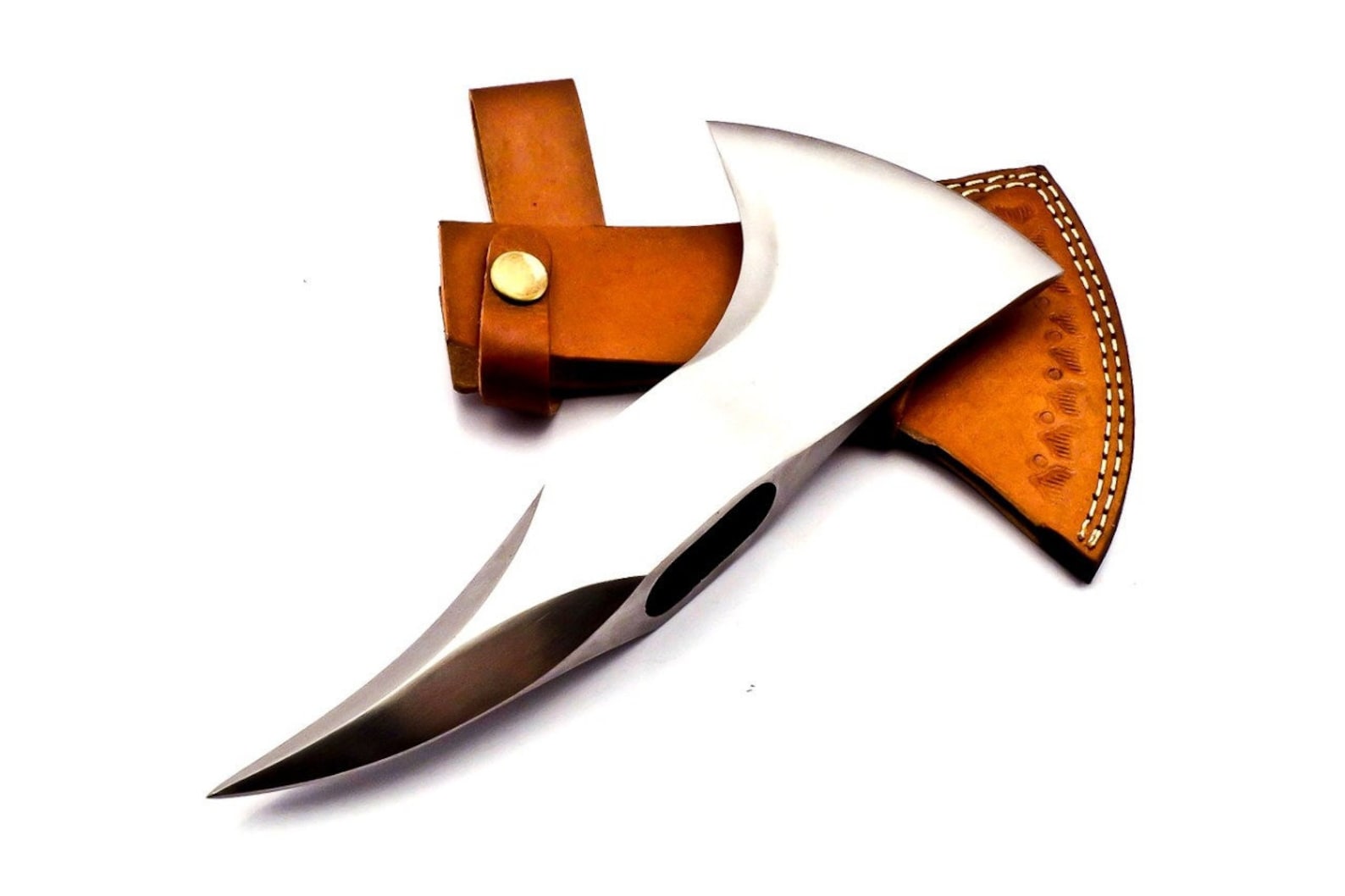 Personalized Custom Carban Steel Tomahawk Axe Viking Hunting CAMPING AXE with Leather Sheath