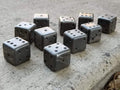 20MM Damascus Steel Dice, 28.85 Dollar per Die - Forged Steel / Damascus Steel / Six Sided Iron / Game Dice / Larp / Gamer Gift