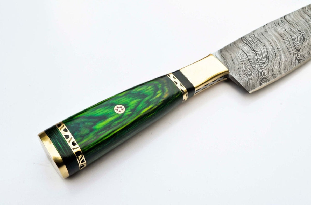Personalized 13" Damascus Chef Knife Vintage Knife Forged Steel Knife Perfect Gift Handcrafted Kitchen Assortment Handle made with Koa Wood