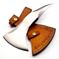 Personalized Custom Carban Steel Tomahawk Axe Viking Hunting CAMPING AXE with Leather Sheath