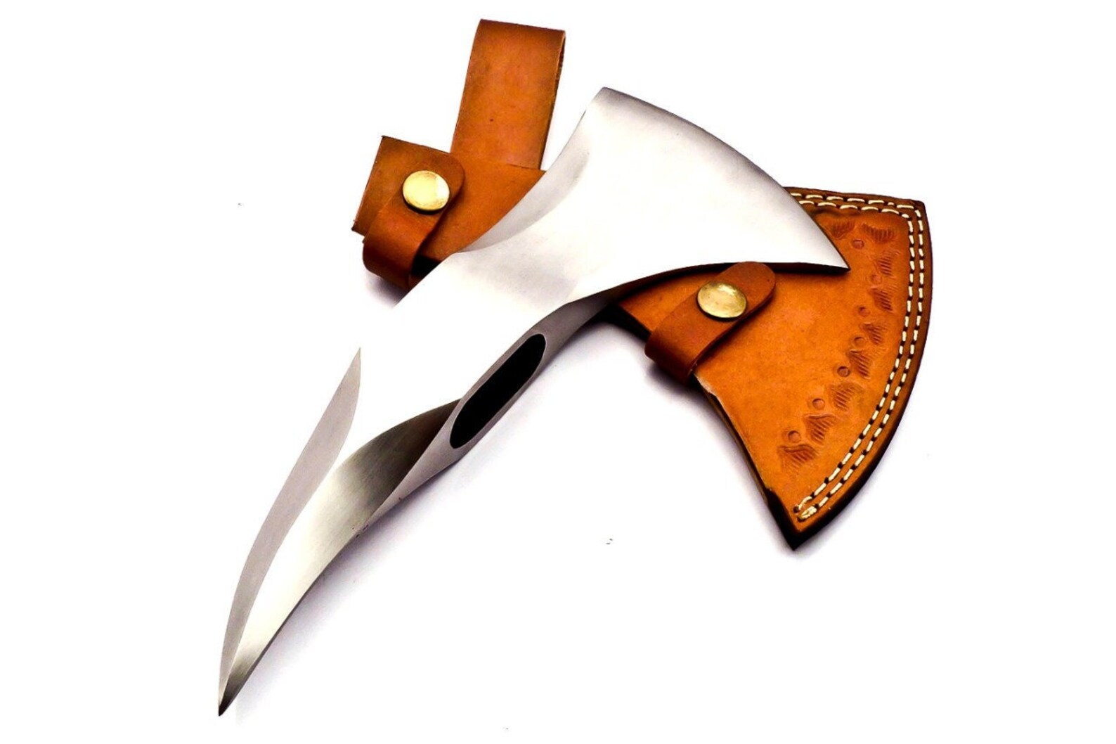 Personalized Custom Carban Steel Tomahawk Axe Viking Hunting CAMPING AXE with Leather Sheath