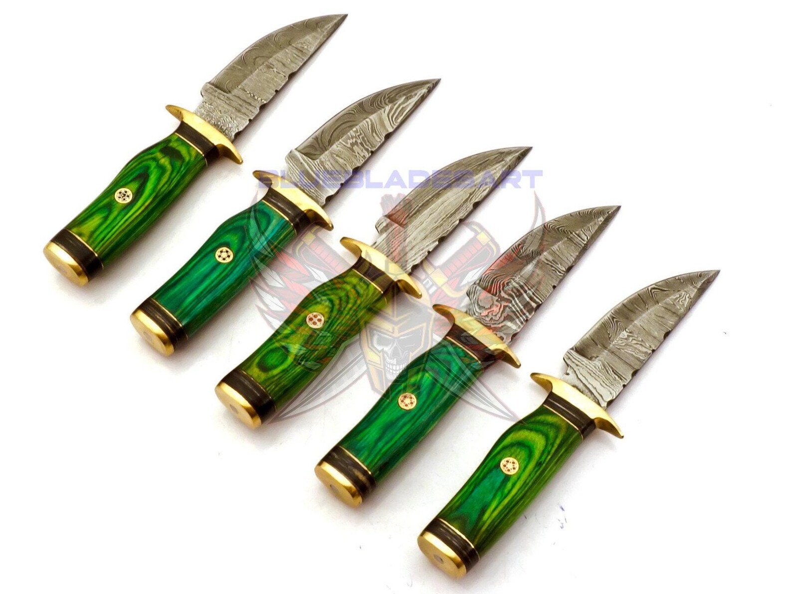 Personalized Set for Groomsmen Knives Damascus Steel Hunting knife Handle Tali Wood Groomsman gift for Wedding