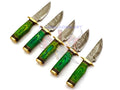 Personalized Set for Groomsmen Knives Damascus Steel Hunting knife Handle Tali Wood Groomsman gift for Wedding