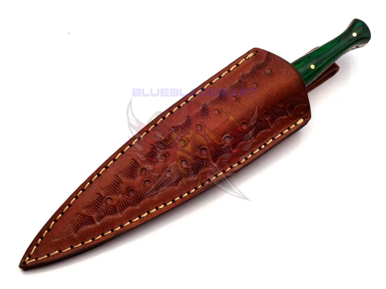 Personalized Set for Groomsmen Damascus Steel Hunting knife boot knife Handle made of Wood Weeding Gift