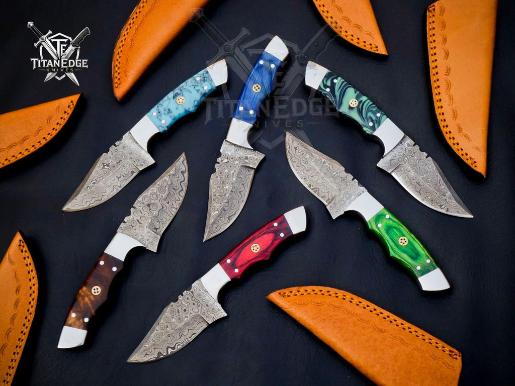 Personalization Handmade Damascus Steel Cowboy Knife, Special Occasion Gift, Anniversary gift for Husband, boyfriend, Father's Day gift