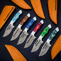 Personalization Handmade Damascus Steel Cowboy Knife, Special Occasion Gift, Anniversary gift for Husband, boyfriend, Father's Day gift