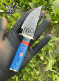 Personalized Handmade Damascus Steel Knife Army Gift knife Wood Handle, Groomsmen Gifts, Anniversary Gifts for Husband