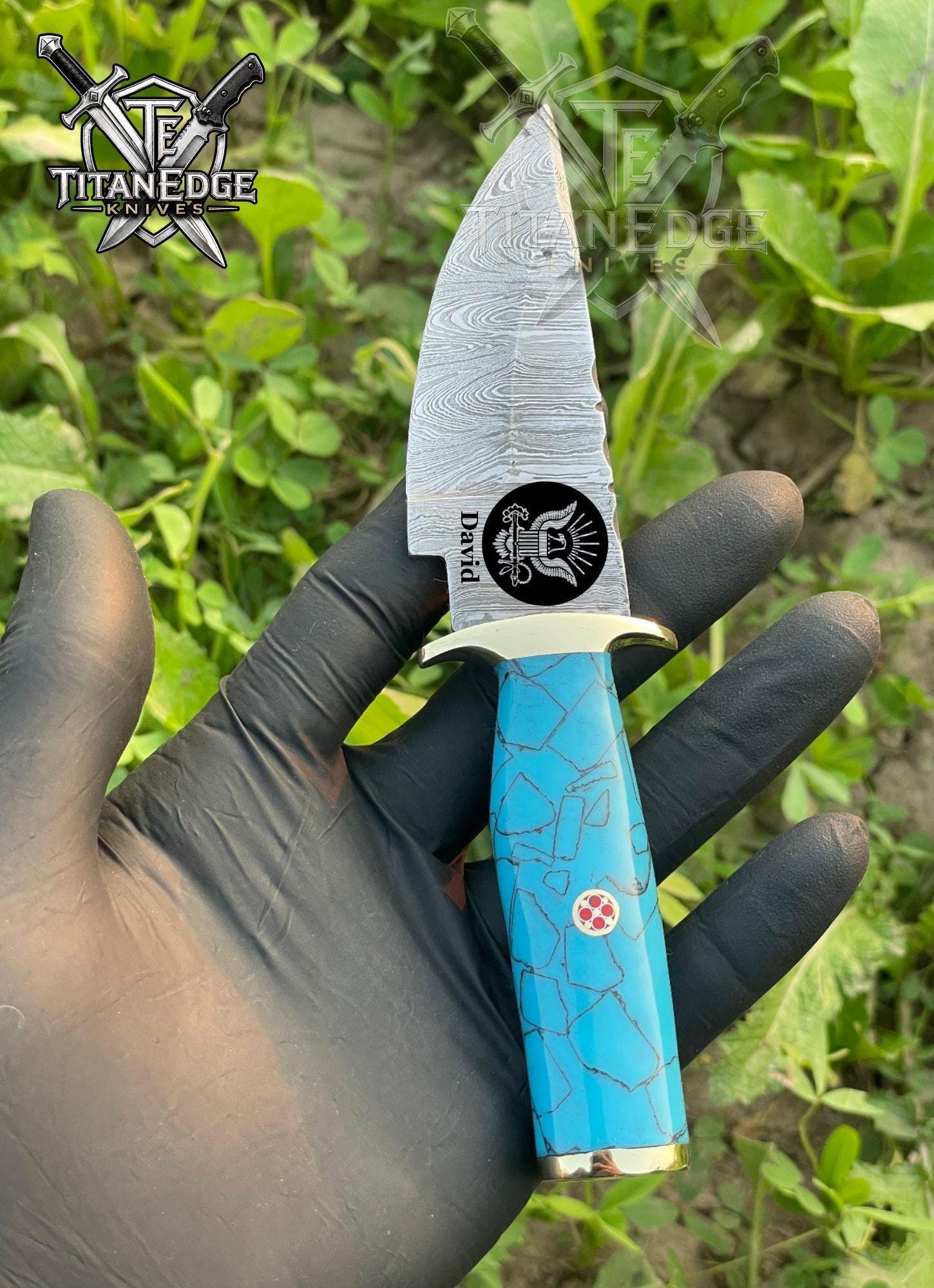 Personalized Handmade Damascus Steel Knife Army Gift knife Wood Handle, Groomsmen Gifts, Anniversary Gifts for Husband