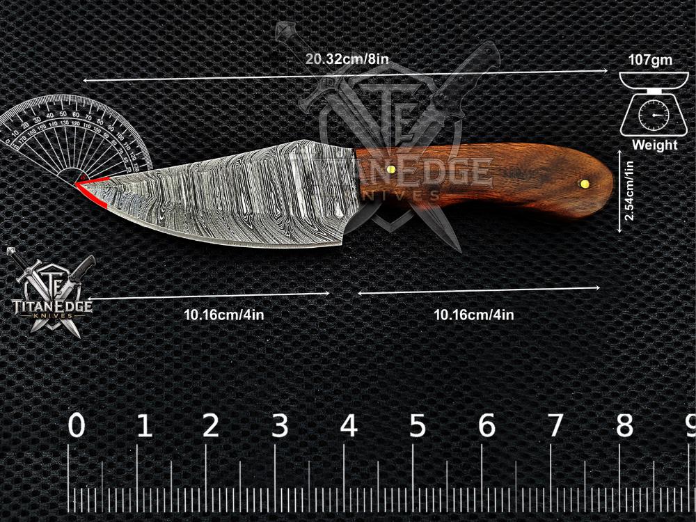 Personalized Handmade Damascus Steel Bowie Knife Hunting Knife: Forged Camping Knife, Gift for Groomsmen With Leather Sheath