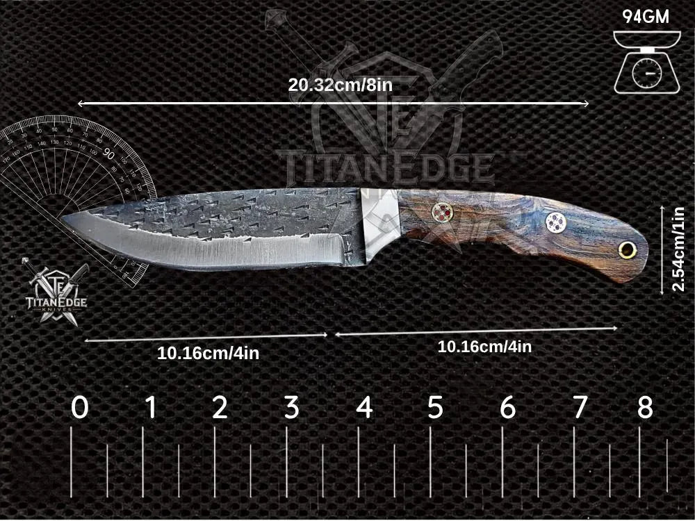 Personalized Handmade Damascus Steel Bowie Knife Hunting Knife: Forged Camping Knife, Gift for Groomsmen With Leather Sheath