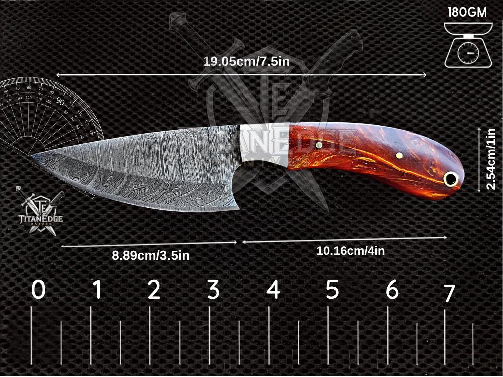 Personalized Handmade Damascus Steel Bowie Knife Hunting Knife: Forged Camping Knife, Gift for Groomsmen With Leather Sheath