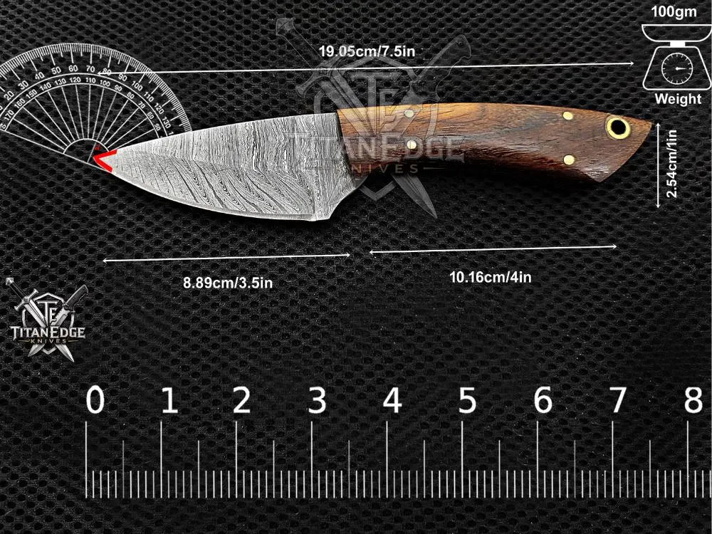 Personalized Handmade Damascus Steel Bowie Knife Hunting Knife: Forged Camping Knife, Gift for Groomsmen With Leather Sheath